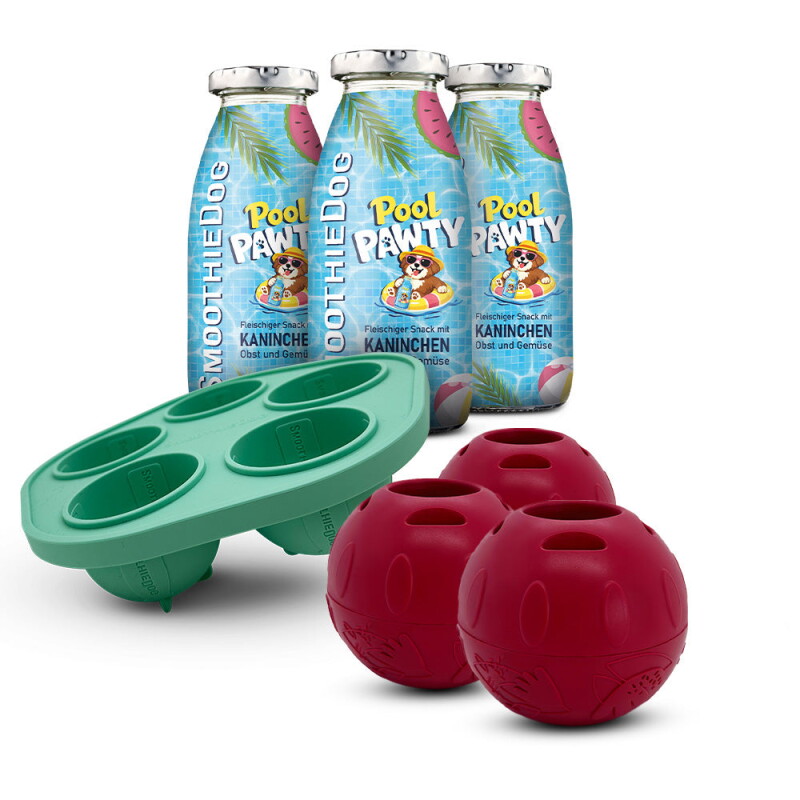 SmoothieDog Summer-Edition 3x 250 ml + Schleckball 3 Stück