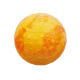 Oranger Haustierspielzeugball mit erhabener Kieselstruktur, marmorierten orangen Flecken und eingeprägtem WOLTERS-Logo.
