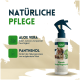 Natürlicher Pferdehautpflege-Spray mit Aloe Vera und Panthenol, mit Vorteilen für die Hautfeuchtigkeit und Heilung.