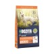 Torba 3 kg karmy dla psów Bozita z białym psem w lesie. Etykieta brzmi "Adult Sensitive with Salmon & Rice," 26% białka, 16% tłuszczu.