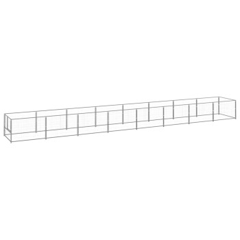 Hundezwinger Stahl silber 8 m, 1 m, 70 cm