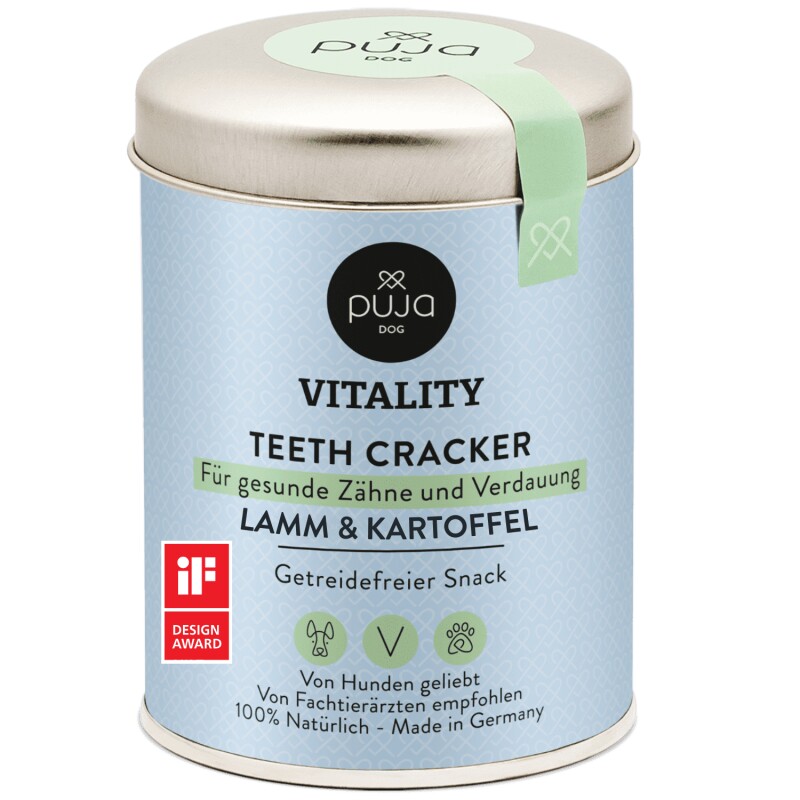 PUJA Snacks Vitality Teeth Lamm für Hunde 150g