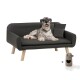 ® Hundebett Kunstleder, Hundecouch mit Gratis-Beigabe