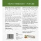 Etikett für "Nierenstärkepulver" mit Bellfor Nierenstärke, einem natürlichen Kräuterzusatz für Hunde. Listet Zutaten und Nährwertinformationen auf.