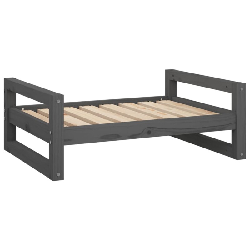 VidaXL Hundebett L (75,5x55,5x28 cm) aus Kiefernholz grau
