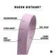 Pinkfarbene Biothane-Leine mit Wassertropfen, Überschrift 'WARUM BIOTHANE?' und Beschriftungen: wasserabweisend, extrem robust, 100% vegan