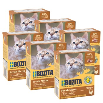 BOZITA Bouchées en gelée 6 x 370 g Poulet