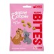 Verpackung von Edgard Cooper Puppy Bites mit einem verspielten braunen Welpen und einem grauen Kaninchen, mit dem Text "PUPPY BITES" und "klein in der Größe."