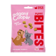 Verpackung von Edgard Cooper Puppy Bites mit einem verspielten braunen Welpen und einem grauen Kaninchen, mit dem Text "PUPPY BITES" und "klein in der Größe."