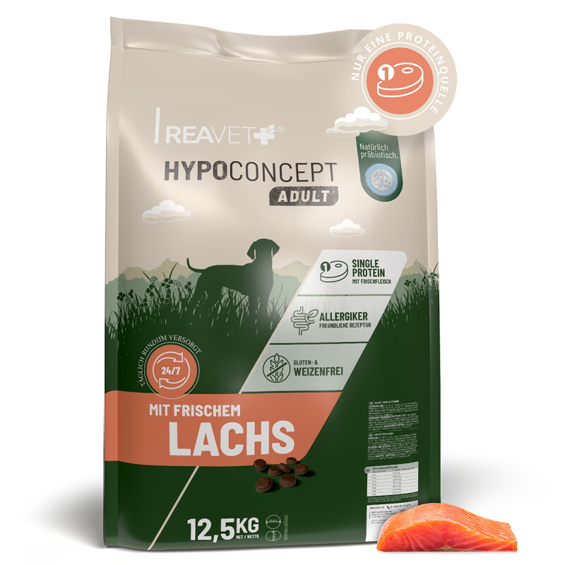 REAVET Hundetrockenfutter Hypoconcept – Lachs | 12,5kg