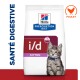 Sac de nourriture sèche Hill's Prescription Diet i/d Kitten pour la santé digestive avec un chaton tigré gris et une icône de poulet « Poulet ».