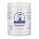 Behälter von Dr. Höler Hepavet, einem Nahrungsergänzungsmittel für Haustiere, mit wichtigen Inhaltsstoffen wie Curcuma, MSM und Omega-3-Fettsäuren.