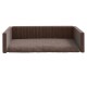 Braunes Haustiersofa mit einem gesteppten Kissen und erhöhten Seiten, entworfen für Komfort und Stil.