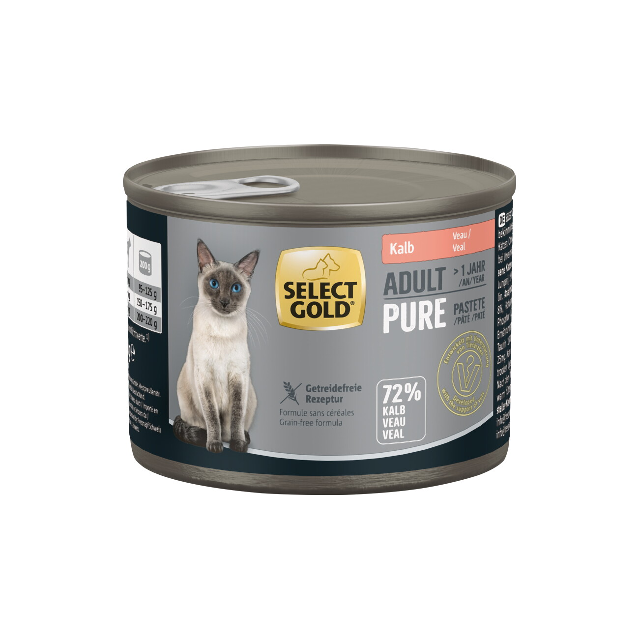 SELECT GOLD Pure Adult Paté Kalb 6x200 g