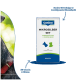 Canina Mikrosilber-Set Ohrspülung & Ohrenflüssigkeit, Sensitiv, für Hunde & Katzen vor blauem Hintergrund mit teilweise sichtbarem Hund.