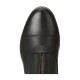 Schwarze Leder-Ankle-Boots mit abgerundeter Zehenpartie und einem seitlichen Reißverschlussdetail.