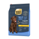Hundefutterbeutel mit einem braunen Labrador Retriever, beschriftet mit "SELECT GOLD MAXI ADULT Complete", geeignet für Hunde über 25 kg und 15 Monate alt.