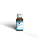 Flasche mit Bronchio Plus Tropfen für Haustiere, gekennzeichnet für Hunde, Katzen, Nagetiere und Vögel, mit einem blauen und weißen Design.
