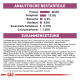 Nährwertanalyse für Haustierfutter, die 26% Protein, 17% Fett und Details zu Zutaten und Zusatzstoffen auf Deutsch zeigt.