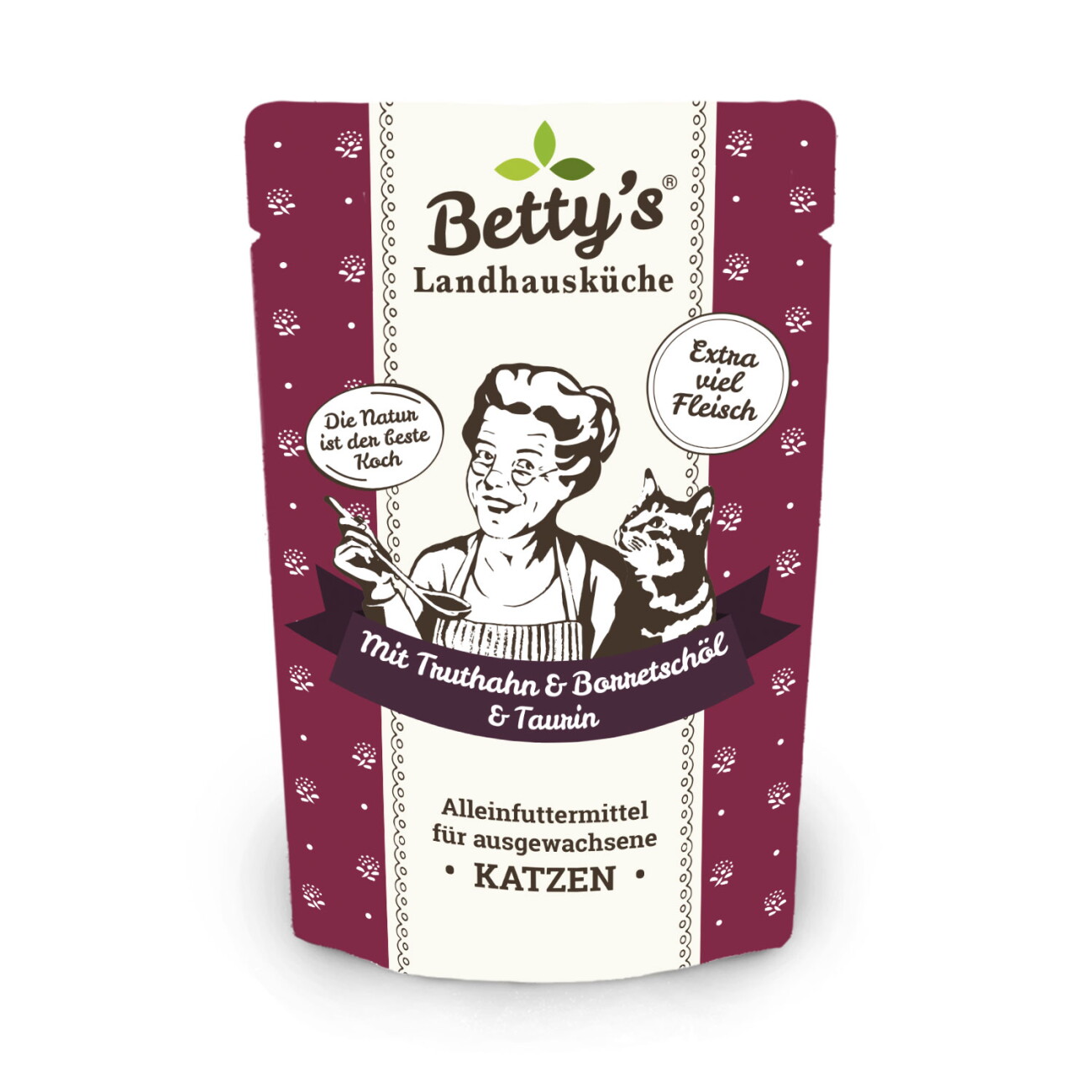 Betty's Landhausküche Frischebeutel mit Truthahn 12 x 100g für Katze