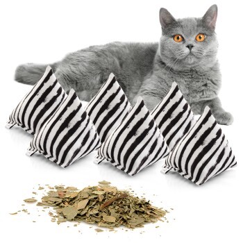 Canadian Cat Company Catnipspielzeug 6x Schmusepyramide Zebra