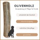 Olivenholz-Hundekauspielzeug, fördert die Zahnpflege, robust und langlebig, unterstützt den Kaureflex, geruchlos.