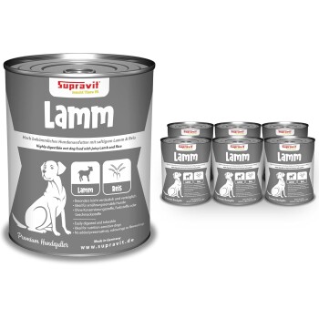 Hundenassfutter 6 x 820g Lamm mit Reis