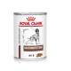 Dosenfutter für Hunde von Royal Canin, beschriftet mit "Gastrointestinal Laib", mit einer Hundesilhouette und veterinärmedizinischer Kennzeichnung.