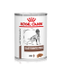 Dosenfutter für Hunde von Royal Canin, beschriftet mit "Gastrointestinal Laib", mit einer Hundesilhouette und veterinärmedizinischer Kennzeichnung.