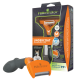 FURminator Undercoat deShedding Tool (orange, M) für mittelgroße kurzhaarige Hunde in Verkaufsverpackung, „Entfernt bis zu 99 %“.