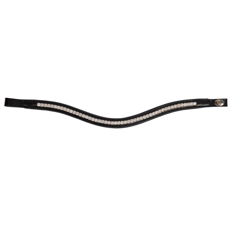 Hans Melzer Horse Equipment Hans Melzer Stirnriemen Paris schwarz/silber WB (Warmblut)