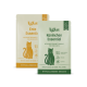 KatKare Katzen-Snack-Tütchen, grünes Kaninchen Essential und gelbes Ente Essential, Katzen-Grafik; Text: 'Snack good. Do good.'