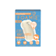 Fester Hundeshampoo-Balken in einer blauen Box, beschriftet mit "FOAMIE PETS," mit Text auf Deutsch über pH-freundliche Formel, vegan und plastikfrei.