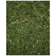 Getrocknete grüne Kräuter oder grasähnliches Material, dicht gepackt, mit einer reichen grünen Farbe und feiner Textur.