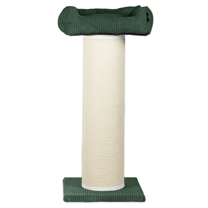 Rohrschneider ® XXL Kratzbaum, Cord-Bezug, tauschbare Kratzmatte, Bett waschbar