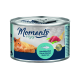 Eine Dose Katzenfutter mit dem Aufdruck "Momente zum Genießen" mit einer orangefarbenen Katze, die "Atlantischer Thunfisch" und ein "Qualitätsfilet"-Abzeichen zeigt.