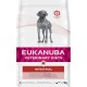 Torba z jedzeniem dla psów Eukanuba Veterinary Diets Intestinal z szarym psem, podkreślająca wsparcie dietetyczne dla zdrowia układu pokarmowego, 5 kg.