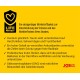 Josera-Logo auf einem gelben runden Abzeichen mit Bäumen und dem Text "CO2" und "KLIMANEUTRALE PRODUKTION."