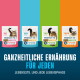 Vier 'Perfect Fit'-Katzenfutterbeutel (Lebensphasen) mit Katzen; großer deutscher Text „Ganzheitliche Ernährung für jeden.“