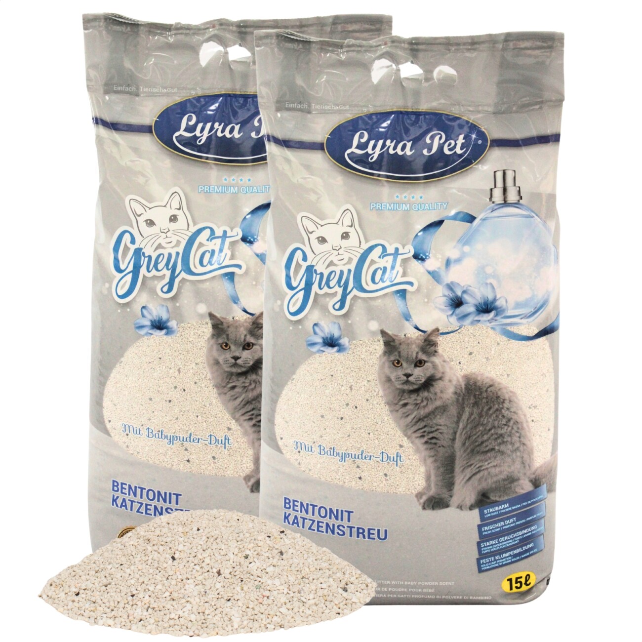 Lyra Pet GreyCat Katzenstreu Bentonit mit Aktivkohle | FRESSNAPF