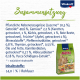 Vitakraft-Haustierfutterverpackung mit einer detaillierten Zutatenliste auf Deutsch, die pflanzliche Zutaten, Gemüse und Früchte hervorhebt.