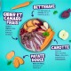 Bol de canard et gibier crus avec patate douce, carottes, betterave, pomme. GIBIER ET CANARD FRAIS, BETTERAVE, CAROTTE, PATATE DOUCE