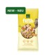 Gelber Real Nature Frish Senior Hundefutterbeutel mit NEW–NEU-Aufkleber und einer Schale mit Huhn, Kartoffel und Karotte.