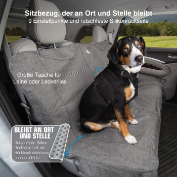 Hundesitzbezug Autositzbezug für Haustiere, 100% WatKratzfest verhindern  Antinlip Hund Auto Hängematte, erproof Autositzbezüge mit Netzfenster,  Hunde, Autos (Back-A) : : Haustier