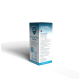 Box mit Bronchio Plus Tropfen für Haustiere, mit einem blauen und weißen Design, mit Anwendungshinweisen und Ansprüchen zur Unterstützung der Atemwegsgesundheit.
