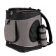 Haustier-Rucksack grau/ schwarz