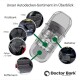 Diagramm von Doctor Bark Autositzbezügen für verschiedene Anordnungen: Rückbank, 1-Sitz, 2-Sitz, 3-Sitz, Beifahrer, Cabrio/2-Türer, Kofferraum.