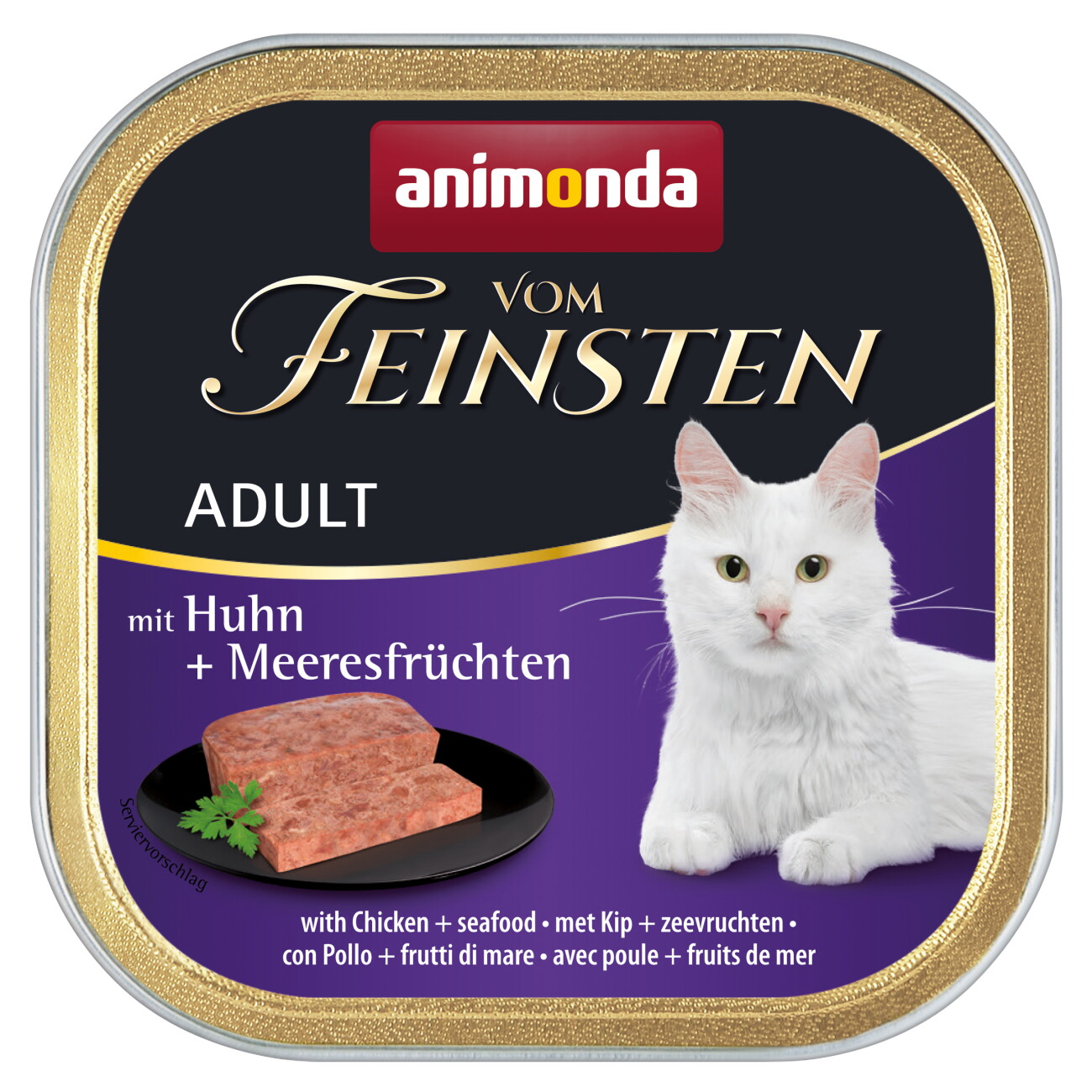 animonda Vom Feinsten Nassfutter Katze, Adult, Huhn und Meeresfrüchte 32x100 g