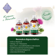 Flaschen mit Marien Distelöl für Katzen und Hunde, die Vorteile wie Omega-Fettsäuren und Vitamin E hervorheben, mit Text, der besondere Eigenschaften beschreibt.