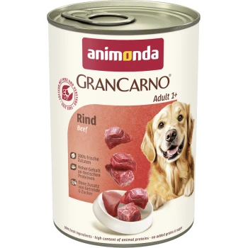 GranCarno Original Nassfutter Hund Adult, Rind pur 6x400 g